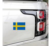 Sweden Swedish Flag Car Magnet Magnetic Sticker Decal - 4 Pack Reflective 7.6cm 10.2cm 12.7cm 15.2cm - for Truck Door Fridge Reusable Waterproof