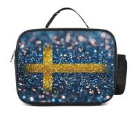Sweden Swedish Flag Lunch Bag Insulated Lunch Box Container Lunch Tote Bag for Work Picnic