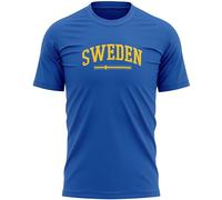 Sweden T Shirt for Men 2024 Retro Sverige Sports Games Swedish Athlete Tee, L, Royal