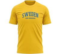 Sweden T Shirt for Men 2024 Retro Sverige Sports Games Swedish Athlete Tee, M, Yellow