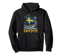 Sweden Viking Ship Nordic Swedish Scandinavian Pride Design Pullover Hoodie
