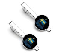 Sweden Viking1 Ship Craft Tie Slide Print Ties Clip Bar Pin Gifts For Men