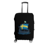 Sweden Viking1 Ship Luggage Cover Washable Suitcase Protector Anti-Scratch Suitcase Covers Fits 18-32 Inch XL