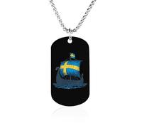 Sweden Viking1 Ship Rocker Pendant Necklace Hip Hop Chains Statement Choker for Women Men