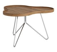 Swedese - Flower Mono Coffee Table 66x39 cm, Chrome / Walnut - Walnut