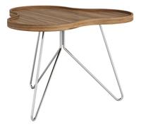 Swedese Flower Mono Coffee Table 66x45 Chrome/ Walnut
