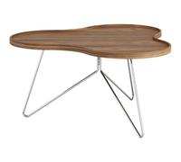 Swedese Flower Mono Coffee Table 90x45 Chrome/ Walnut