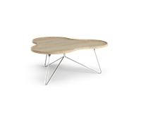 Swedese Flower mono table 107x114 cm Oak nature, 45cm, chrome base