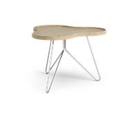 Swedese Flower mono table 62x66 cm Oak nature, 45cm, chrome base