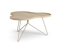 Swedese Flower mono table 84x90 cm H45 Oak lacquered-nutmeg RAL1019