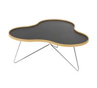Swedese - Flower table 90X84 Cm, Birch Ridge, black, chromed legs - Black