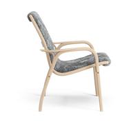Swedese Laminett arm chair laquered beech/sheep skin Scandinavian Grey (grey)