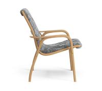Swedese Laminett arm chair oiled oak/sheep skin Scandinavian Grey (grey)