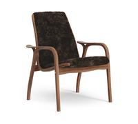 Swedese Laminett arm chair oiled walnut/sheep skin Espresso (brown)