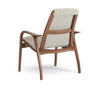 Swedese Laminett arm chair oiled walnut/sheep skin Moonlight (beige)