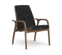 Swedese Laminett Armchair Lacquered Walnut/Black/Sheepskin