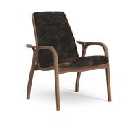 Swedese Laminett Armchair Lacquered Walnut/Espresso/Sheepskin