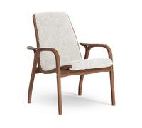 Swedese Laminett Armchair Lacquered Walnut/Off White/Sheepskin