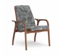 Swedese Laminett Armchair Lacquered Walnut/Scandinavian Grey/Sheepskin