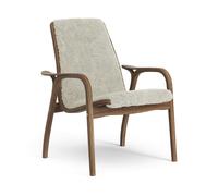 Swedese - Laminett Armchair Sheepskin, Lacquered Walnut / Moonlight - Moonlight