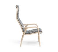 Swedese Lamino arm chair laquered beech/sheep skin Scandinavian Grey (grey)