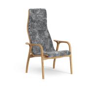 Swedese Lamino arm chair oiled oak/sheep skin Scandinavian Grey (grey)