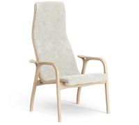 Swedese Lamino High Armchair Lacquered Beech/Off White/Sheepskin
