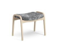 Swedese Lamino Footstool Lacquered Beech/Scandinavian Grey/Sheepskin