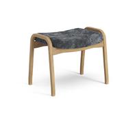 Swedese Lamino Footstool Oiled Oak/Coal/Sheepskin