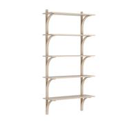 Swedese Levi 90 Shelf Large Aluminum/ White Pigmented Oak
