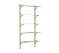 Swedese Levi 90 Shelf Large Brass/ White Pigmented Oak