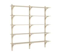 Swedese - Levi Wall Shelf 180 cm Big, Aluminium / Naturlack Ash - Naturlack