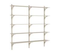Swedese - Levi Wall Shelf 180 cm Big, Aluminium / White Pigmented Ash - White Pigmented Ash