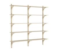 Swedese - Levi Wall Shelf 180 cm Big, Brass / Naturlack Ash - Naturlack