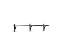 Swedese - Levi Wall Shelf 180 cm Small, Aluminium / Black Stained Ash - Black Stained