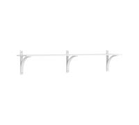 Swedese - Levi Wall Shelf 180 cm Small, Aluminium / White Stained Ash - White Stained