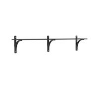 Swedese - Levi Wall Shelf 180 cm Small, Brass / Black Stained Ash - Black Stained