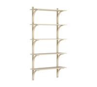 Swedese - Levi Wall Shelf 90 cm Big, Brass / Naturlack Ash - Naturlack