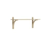Swedese - Levi Wall Shelf 90 cm Small, Brass / Naturlack Oak - Naturlack
