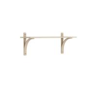 Levi 90 Shelf Small Brass/ White Pigmented Oak
