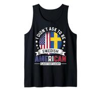 Swedish American Countries Flags Pride Country Sweden Flag Tank Top