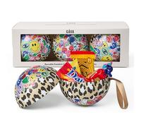 Swedish Bauble Trio by Gåva with Chocolates - Reusable Christmas Ornaments - Scandinavian Gift for Holiday Decor & Gifting with Chocolate treats - Pack of 3 (Nisse)