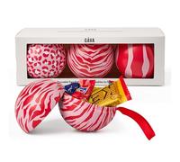 Swedish Bauble Trio by Gåva with Chocolates - Reusable Christmas Ornaments - Scandinavian Gift for Holiday Decor & Gifting with Chocolate treats - Pack of 3 (Lucia, Julia & Kalle)