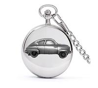 Swedish Car 92 ref224 Pewter Effect Design on a Polished Silver case Men's Gift Quartz Pocket Watch fob