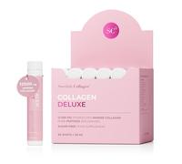 Swedish Collagen Deluxe | 12,500 mg Hydrolysed Marine Collagen Liquid Supplement - 30 x 25 ml Daily Shots | Hyaluronic Acid, Biotin and Vitamin C for Healthy Hair, Skin, Nails and Joints | Sugar-Free