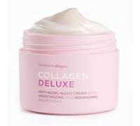 Swedish Collagen Deluxe, 50 ml | Anti-Aging Night Cream with Retinol, Collagen Peptides, Vitamin E and Niacinamide | Skin Treatment and Face Moisturiser for Hydration and Skin Health