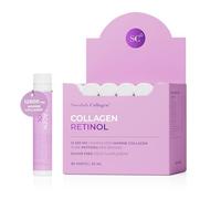 Swedish Collagen Retinol 12,500mg Liquid Marine Collagen Hydrolysed Peptide (Type 1 & 3) Liquid Supplement - 30 x 25 ml Shots | Hyaluronic Acid, Vitamin C & Biotin | Hair, Skin, Nail & Joint Support