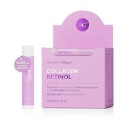 Swedish Collagen Retinol 12,500mg Liquid Marine Collagen Hydrolysed Peptide (Type 1 & 3) Liquid Supplement - 20 x 25 ml Shots | Hyaluronic Acid, Vitamin C & Biotin | Hair, Skin, Nail & Joint Support