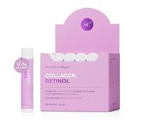 Swedish Collagen Retinol | Hydrolysed Marine Peptides, 12,500 mg Liquid Supplement - 30 x 25 ml Daily Shots | Hyaluronic Acid, Resveratrol, Biotin & Vitamins to Support Hair, Skin, Nails & Joints