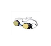 Swedish Competition Swim Goggles- Gold Mirror Lenses - Black Malmsten Gold One Size